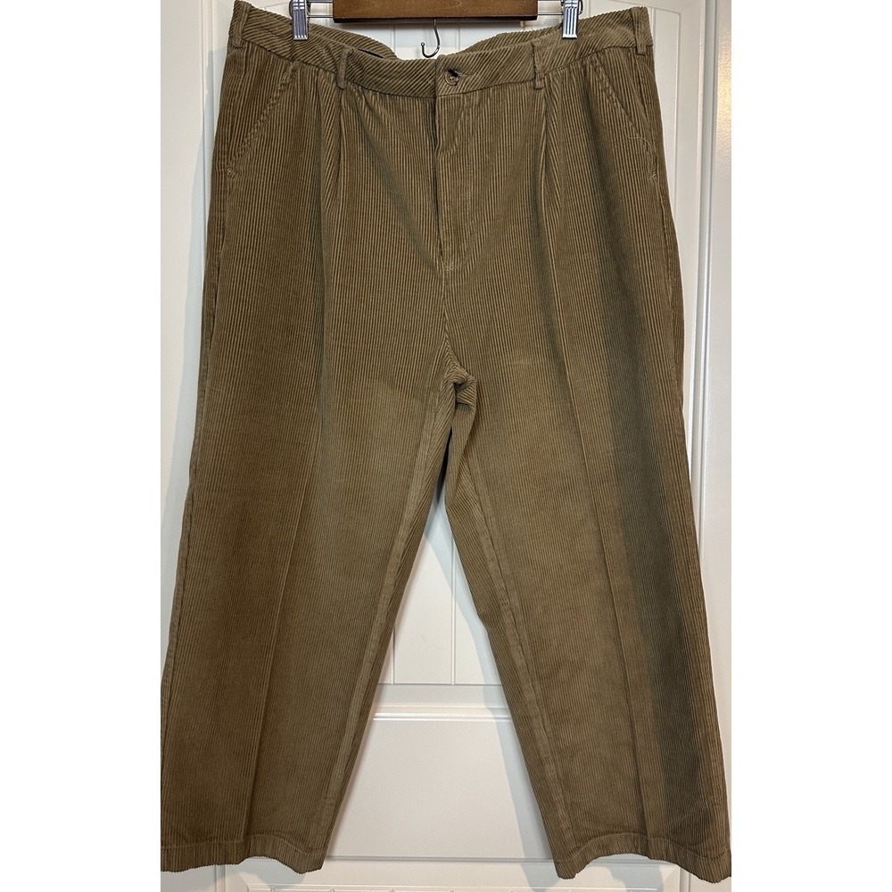 John Blair Corduroy Pants Mens 40 Short Straight Trousers‎ Retro pleated
